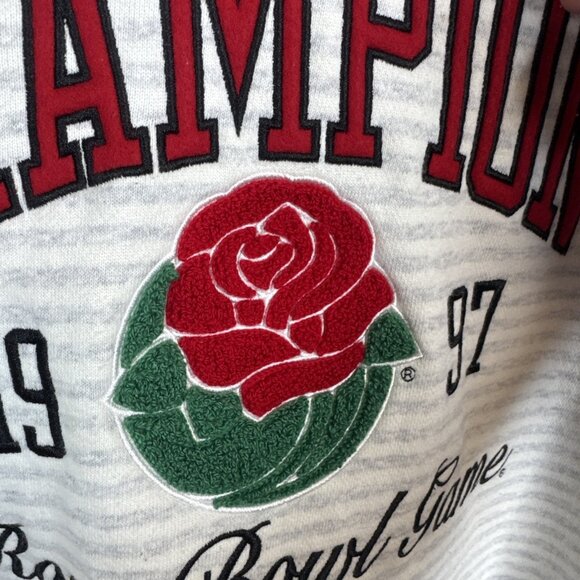 Champion Reverse Weave Rose Bowl Hoodie Champion 1997 Men’s Large - Picture 4 of 7
